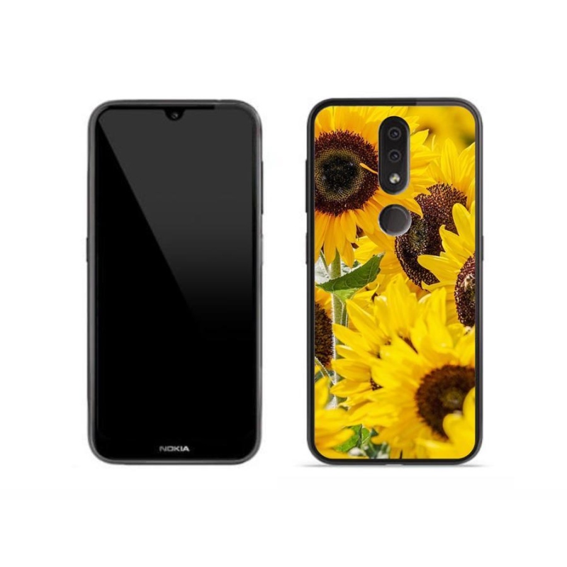 Gelový kryt mmCase na mobil Nokia 4.2 - slunečnice