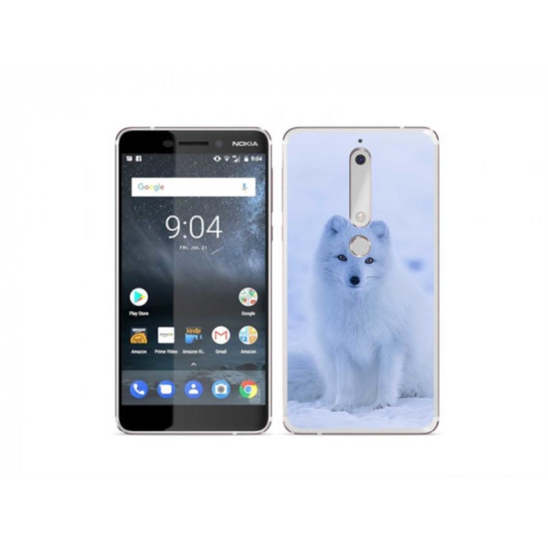 Gelový kryt mmCase na mobil Nokia 6.1 - polární liška