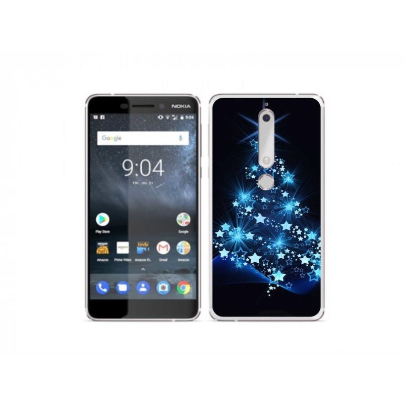 Gelový kryt mmCase na mobil Nokia 6.1 - vánoční stromek