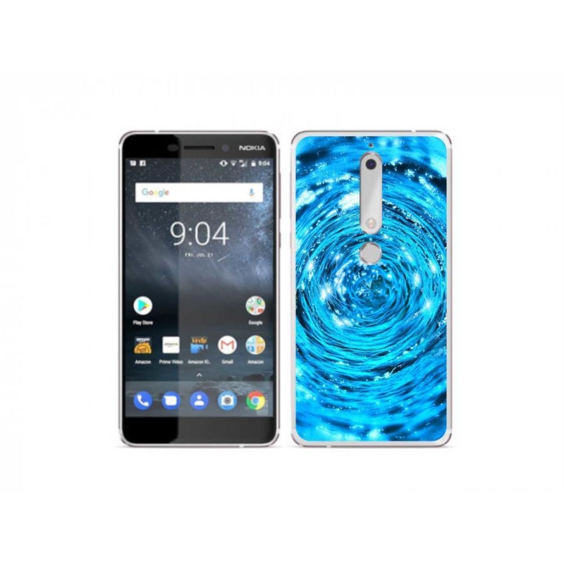 Gelový kryt mmCase na mobil Nokia 6.1 - vodní vír