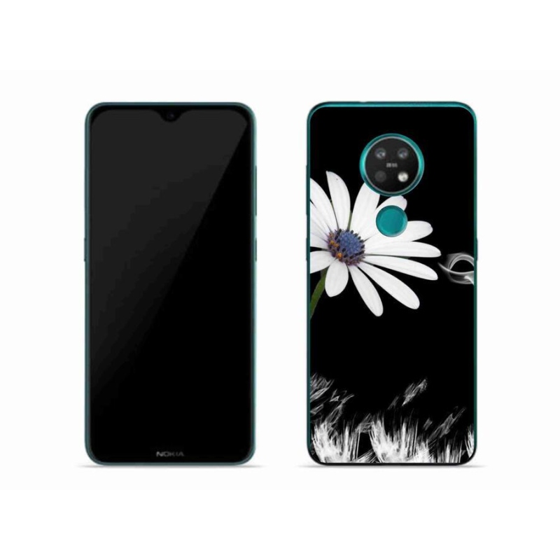 Gelový kryt mmCase na mobil Nokia 6.2 - bílá květina