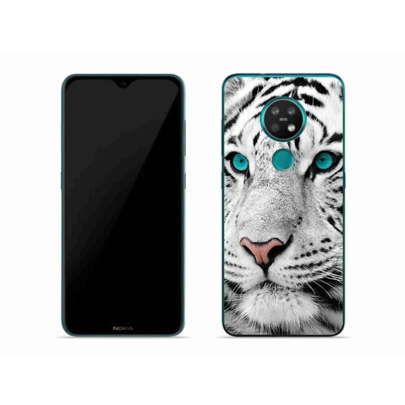 Gelový kryt mmCase na mobil Nokia 6.2 - bílý tygr