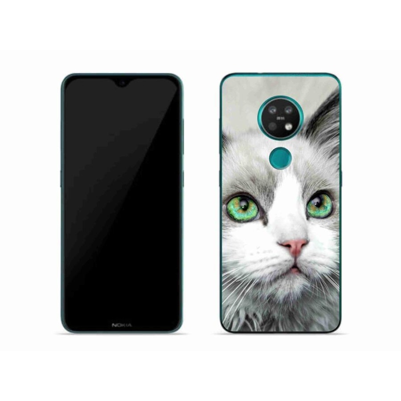 Gelový kryt mmCase na mobil Nokia 6.2 - kočičí pohled