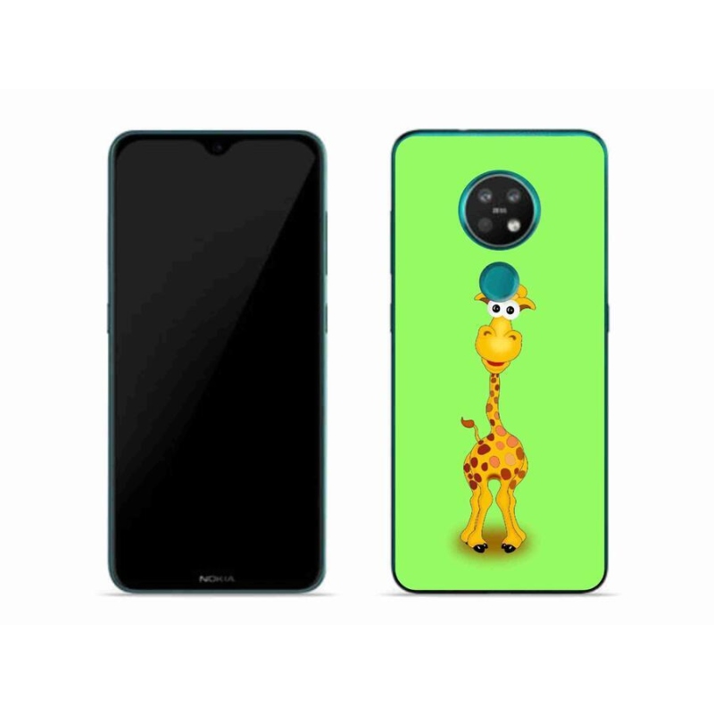 Gelový kryt mmCase na mobil Nokia 6.2 - kreslená žirafa