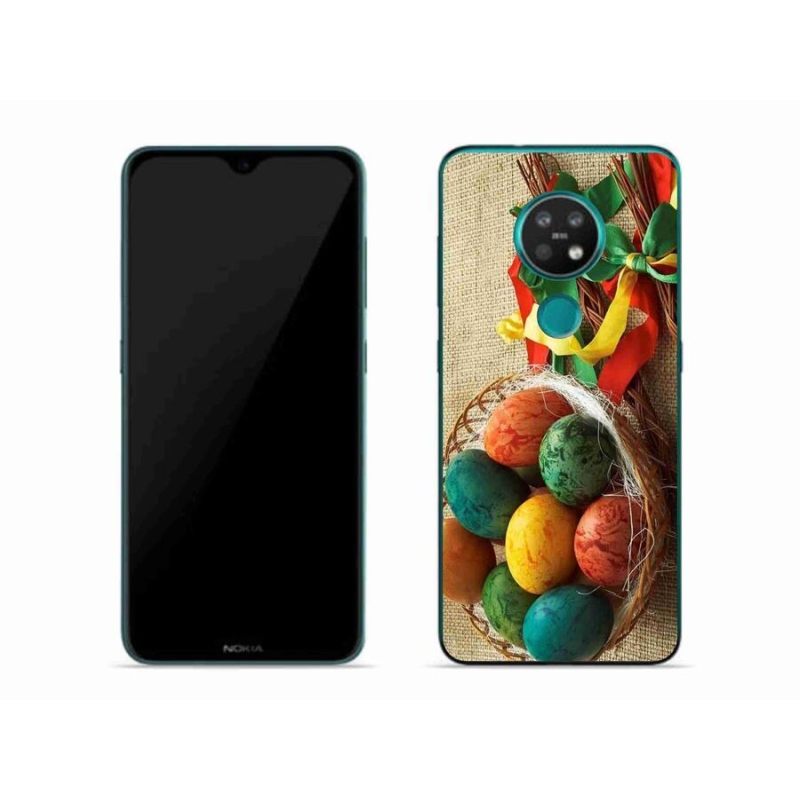 Gelový kryt mmCase na mobil Nokia 6.2 - pomlázky a vajíčka