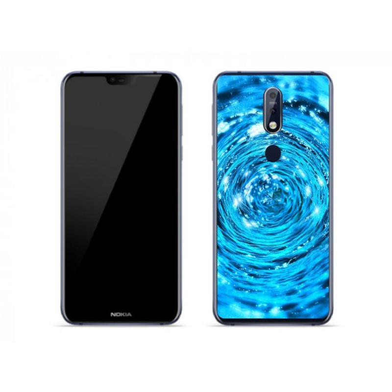 Gelový kryt mmCase na mobil Nokia 7.1 - vodní vír