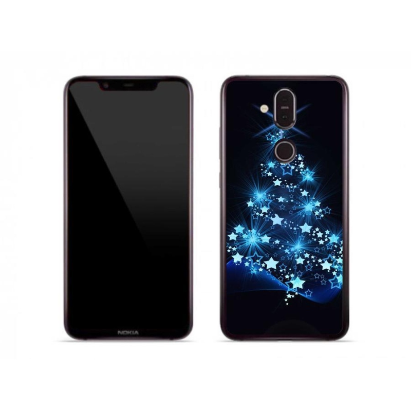 Gelový kryt mmCase na mobil Nokia 8.1 - vánoční stromek