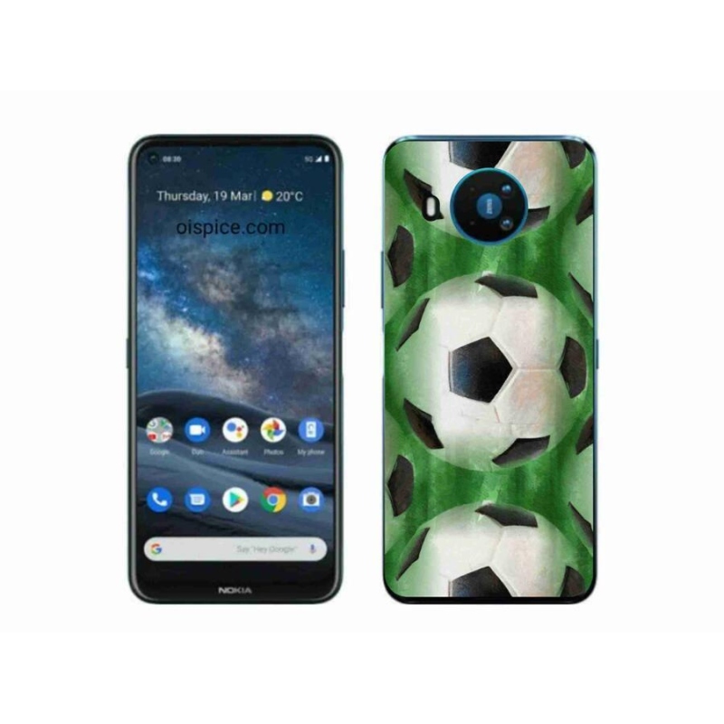 Gelový kryt mmCase na mobil Nokia 8.3 5G - fotbalový míč