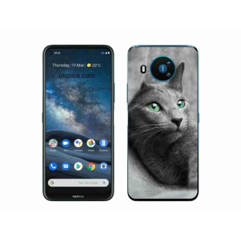 Gelový kryt mmCase na mobil Nokia 8.3 5G - kočka 2