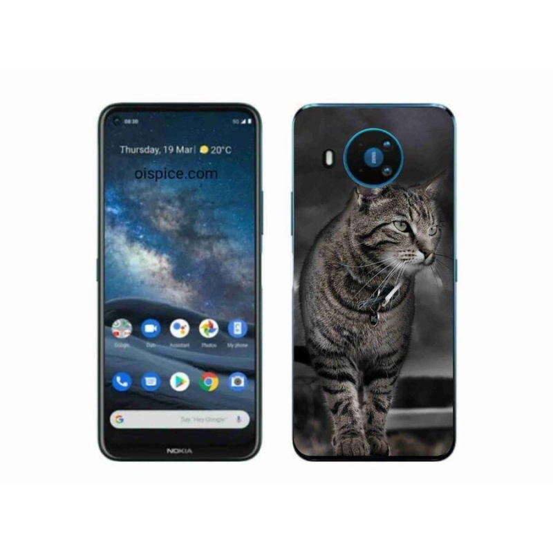 Gelový kryt mmCase na mobil Nokia 8.3 5G - kočka