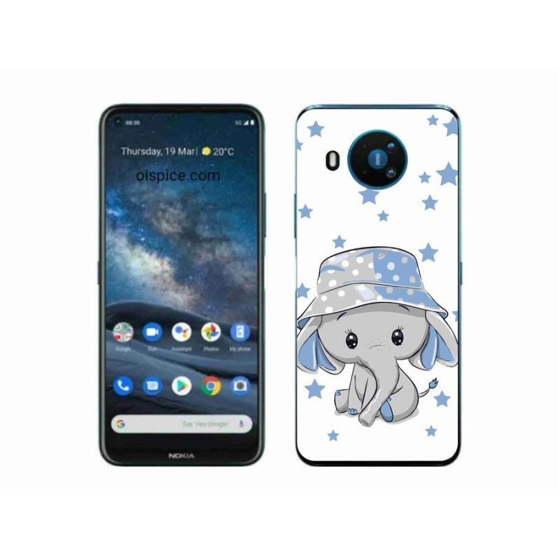 Gelový kryt mmCase na mobil Nokia 8.3 5G - modrý slon