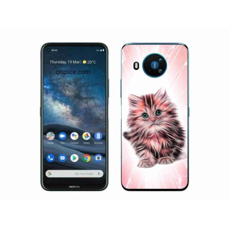 Gelový kryt mmCase na mobil Nokia 8.3 5G - roztomilé kotě