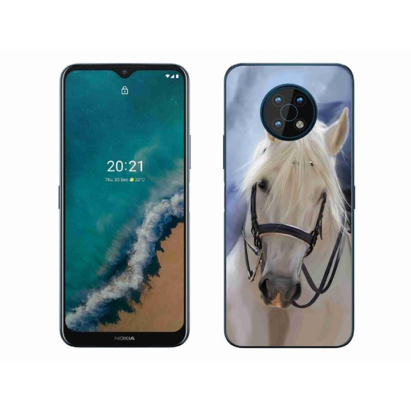 Gelový kryt mmCase na mobil Nokia G50 - bílý kůň