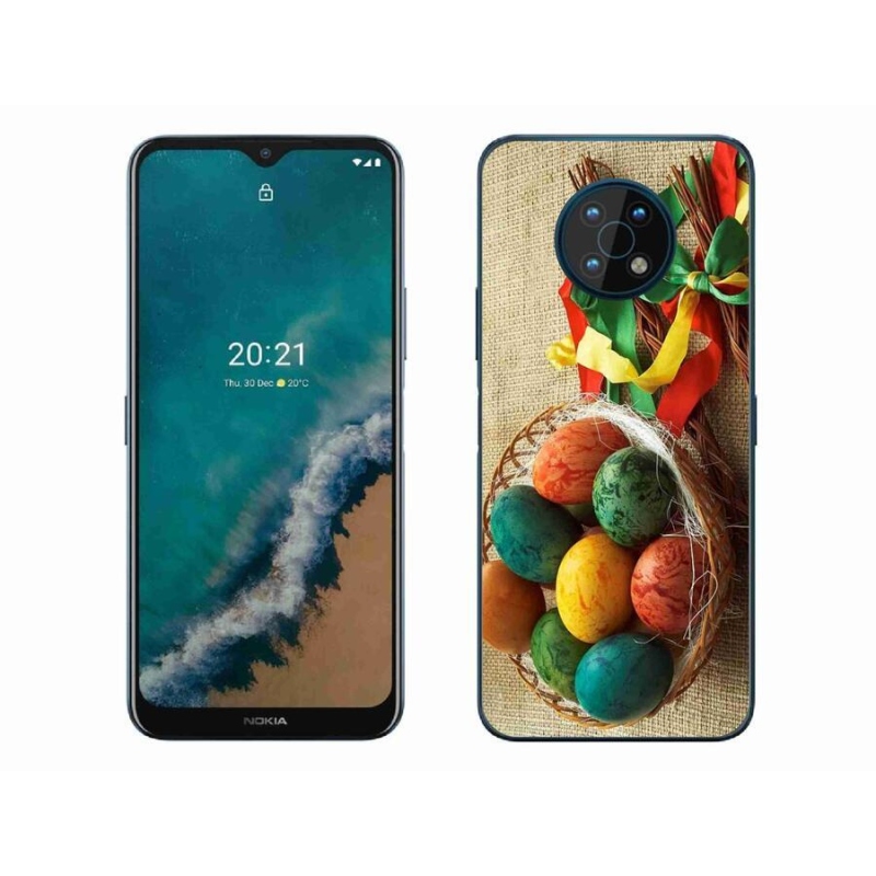 Gelový kryt mmCase na mobil Nokia G50 - pomlázky a vajíčka