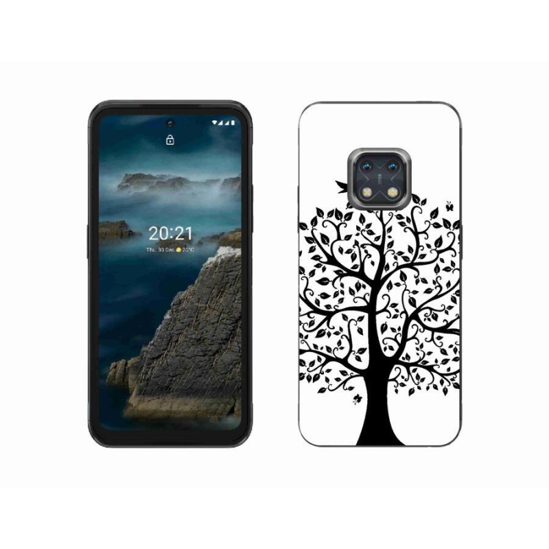 Gelový kryt mmCase na mobil Nokia XR20 - černobílý strom