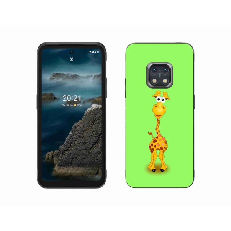 Gelový kryt mmCase na mobil Nokia XR20 - kreslená žirafa