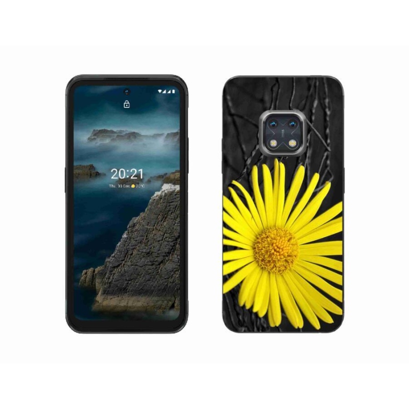 Gelový kryt mmCase na mobil Nokia XR20 - žlutá květina