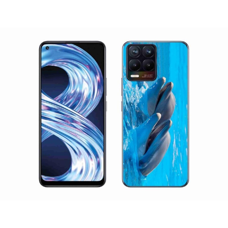 Gelový kryt mmCase na mobil Realme 8 4G - delfíni
