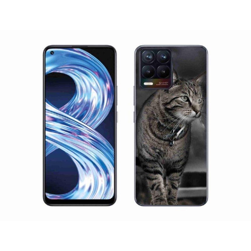Gelový kryt mmCase na mobil Realme 8 4G - kočka