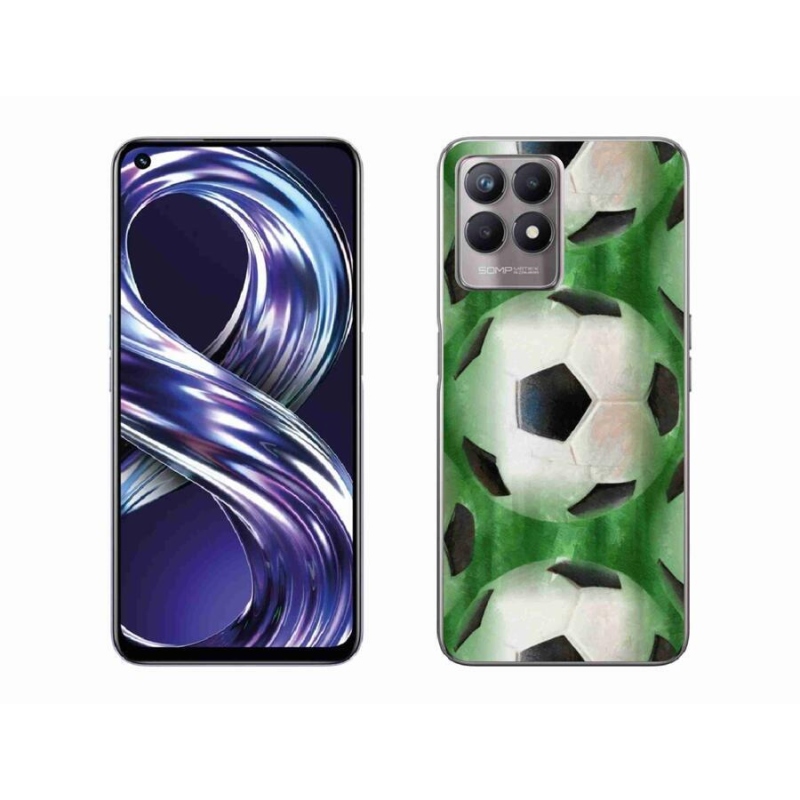 Gelový kryt mmCase na mobil Realme 8i - fotbalový míč