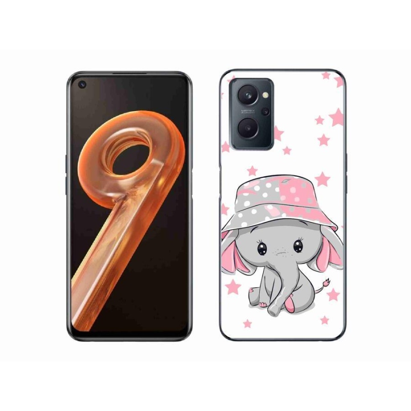 Gelový kryt mmCase na mobil Realme 9i - růžový slon