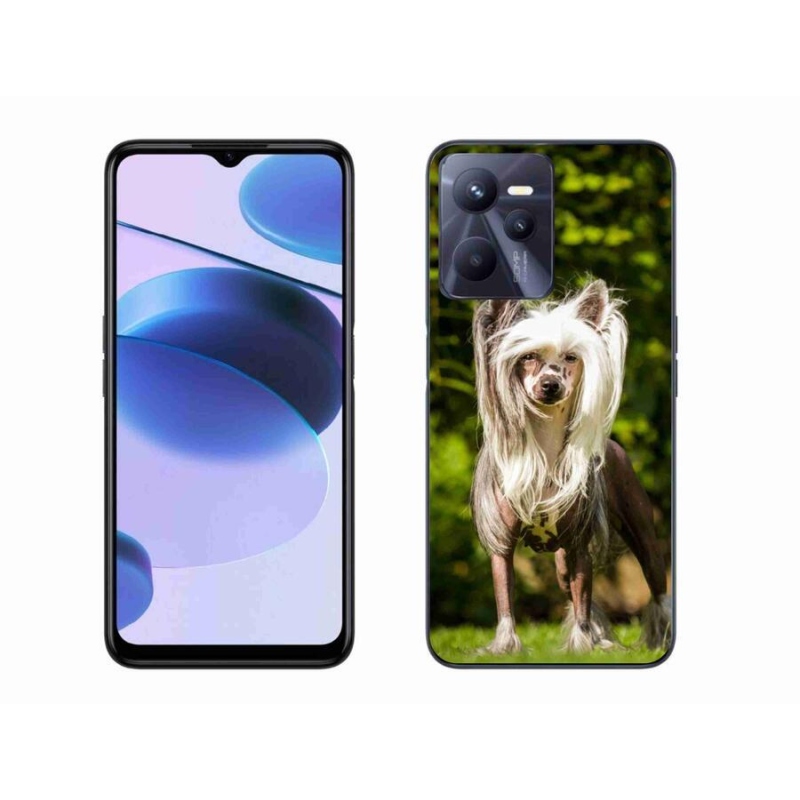 Gelový kryt mmCase na mobil Realme C35 - čínský chocholatý pes