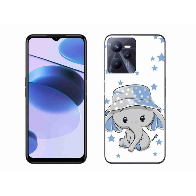 Gelový kryt mmCase na mobil Realme C35 - modrý slon