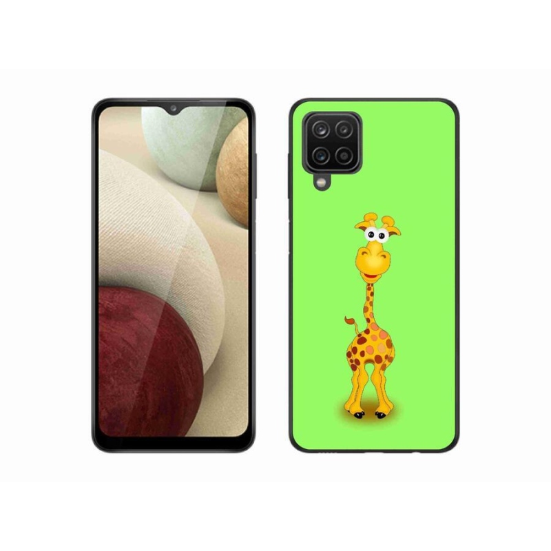 Gelový kryt mmCase na mobil Samsung Galaxy A12 - kreslená žirafa