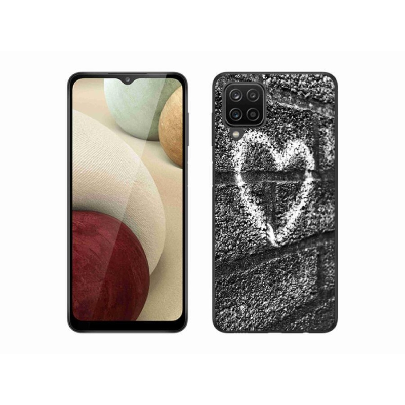 Gelový kryt mmCase na mobil Samsung Galaxy A12 - srdce na zdi