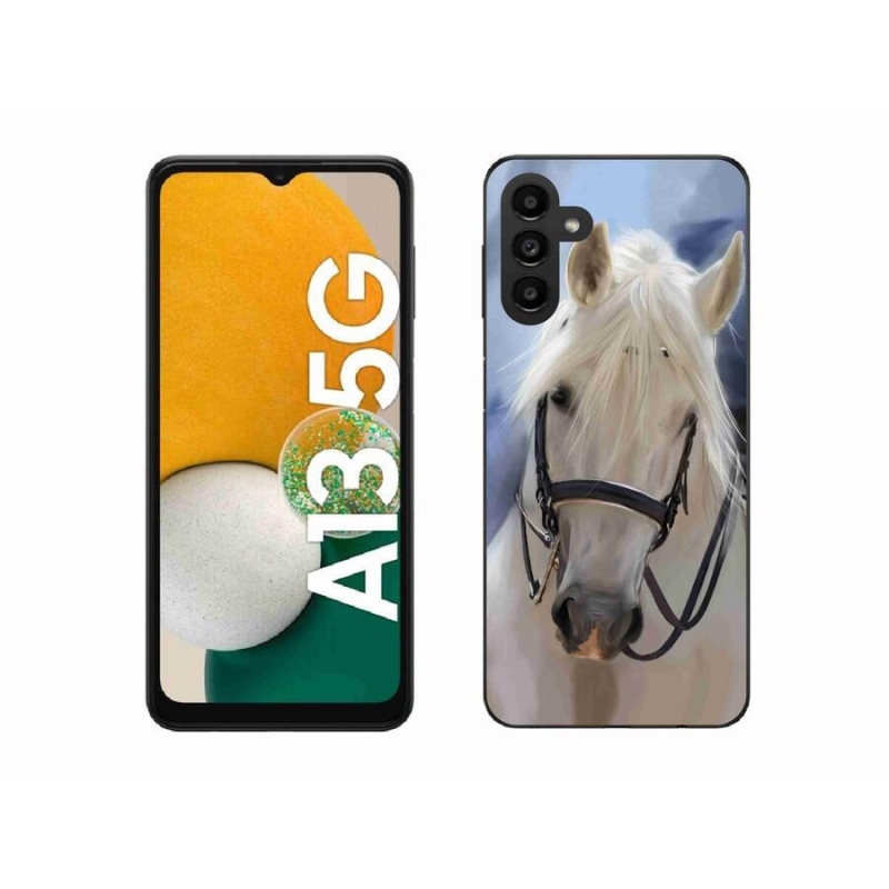 Gelový kryt mmCase na mobil Samsung Galaxy A13 5G - bílý kůň