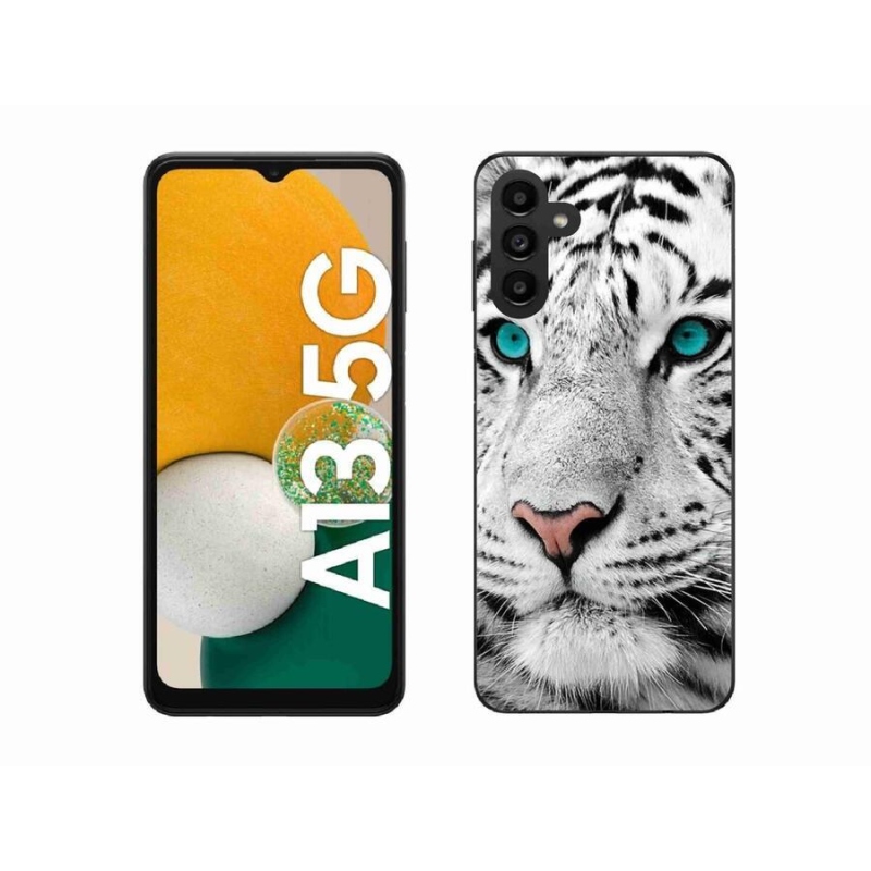 Gelový kryt mmCase na mobil Samsung Galaxy A13 5G - bílý tygr