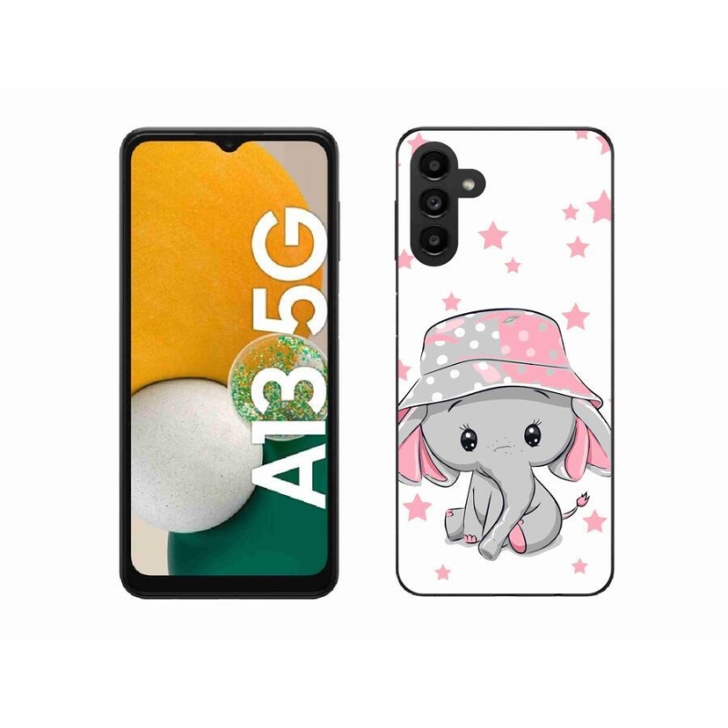 Gelový kryt mmCase na mobil Samsung Galaxy A13 5G - růžový slon