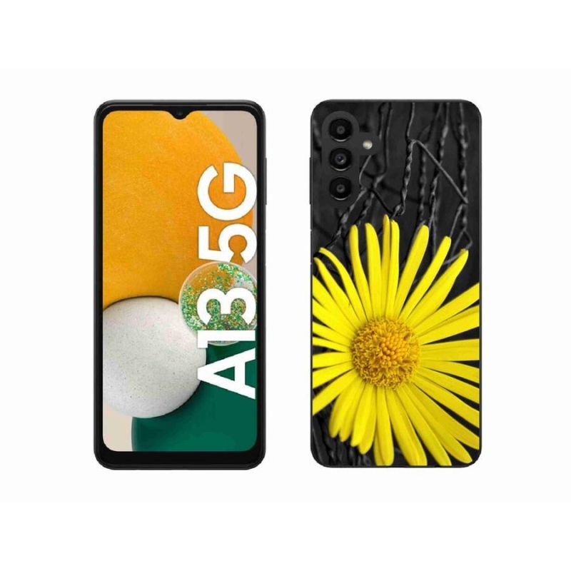 Gelový kryt mmCase na mobil Samsung Galaxy A13 5G - žlutá květina