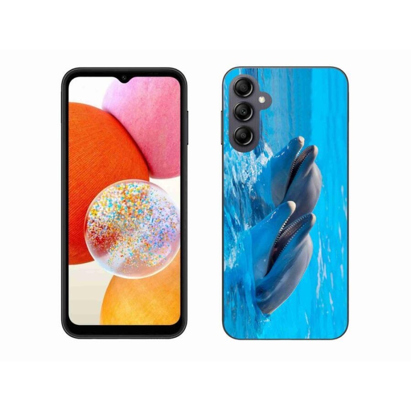 Gelový kryt mmCase na mobil Samsung Galaxy A14 4G/5G - delfíni