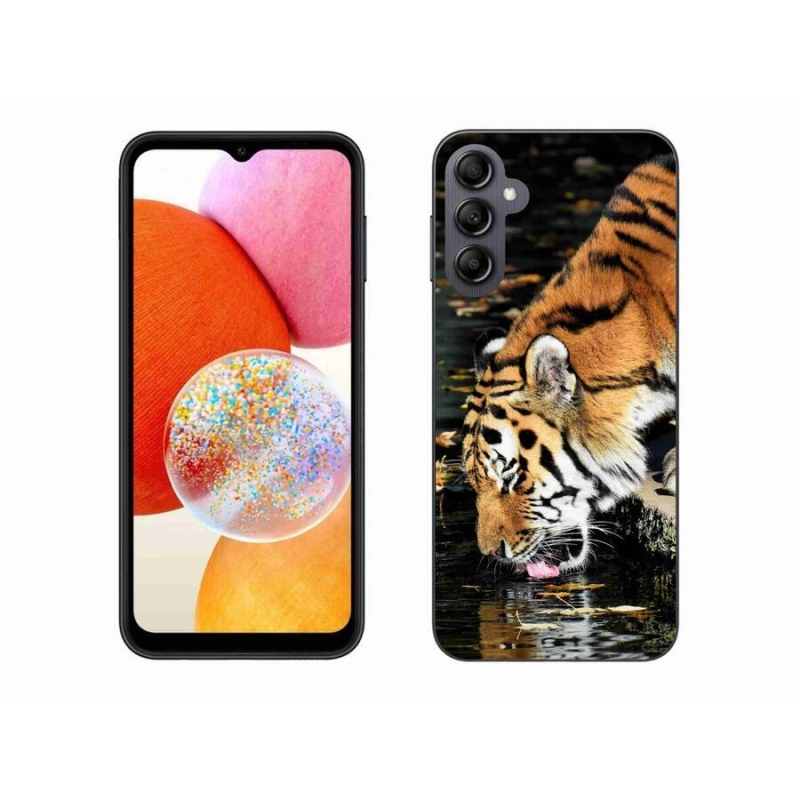 Gelový kryt mmCase na mobil Samsung Galaxy A14 4G/5G - žíznivý tygr