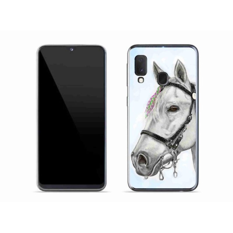 Gelový kryt mmCase na mobil Samsung Galaxy A20e - bílý kůň 1