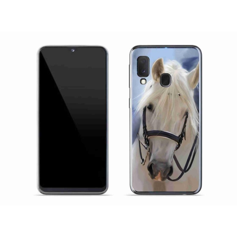 Gelový kryt mmCase na mobil Samsung Galaxy A20e - bílý kůň