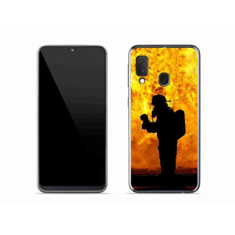 Gelový kryt mmCase na mobil Samsung Galaxy A20e - hasič