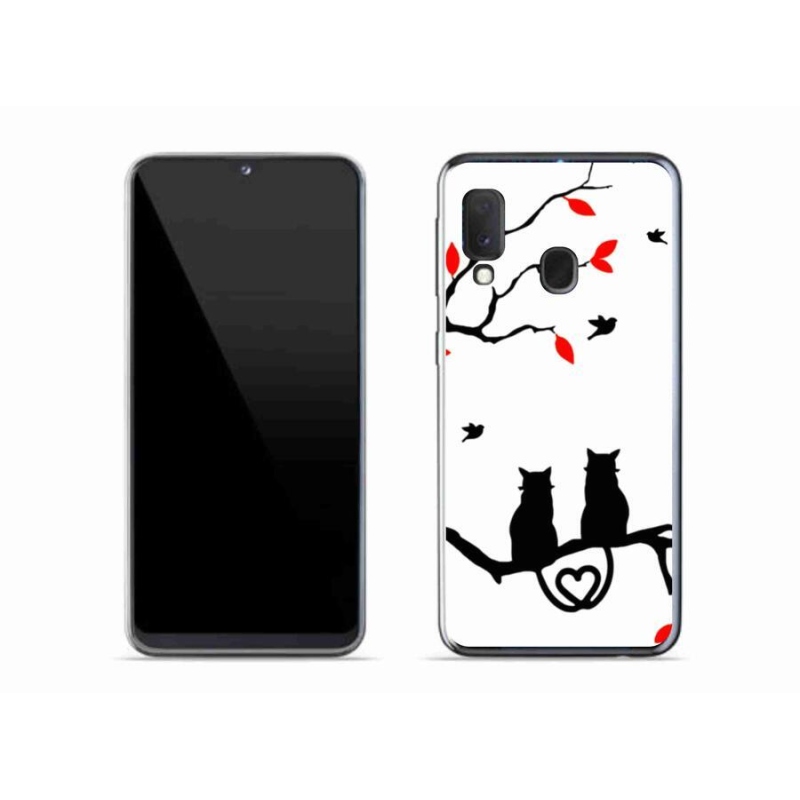 Gelový kryt mmCase na mobil Samsung Galaxy A20e - kočičí láska