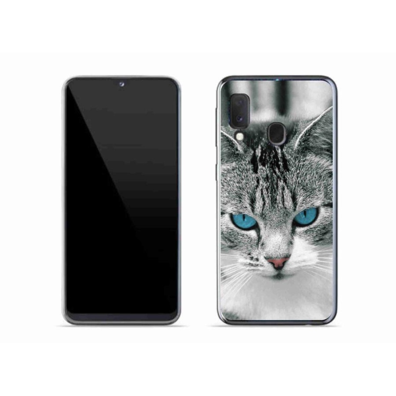 Gelový kryt mmCase na mobil Samsung Galaxy A20e - kočičí pohled 1