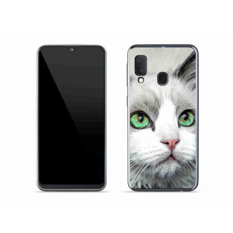 Gelový kryt mmCase na mobil Samsung Galaxy A20e - kočičí pohled