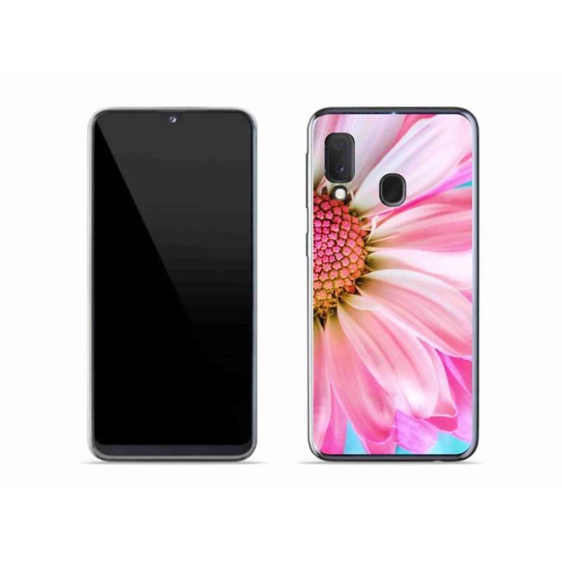 Gelový kryt mmCase na mobil Samsung Galaxy A20e - růžová květina
