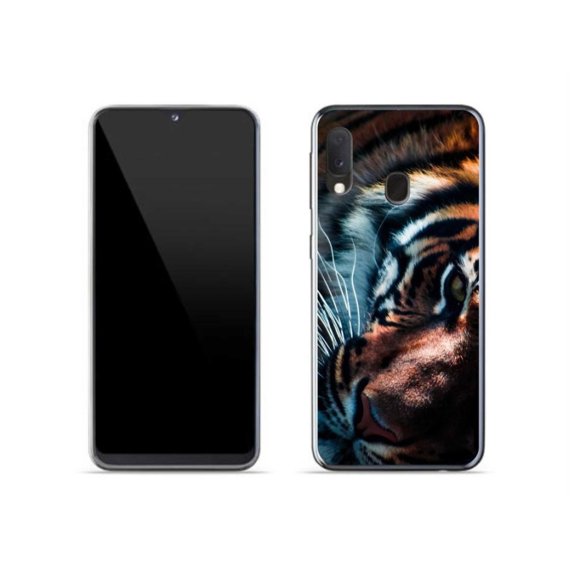 Gelový kryt mmCase na mobil Samsung Galaxy A20e - tygří pohled