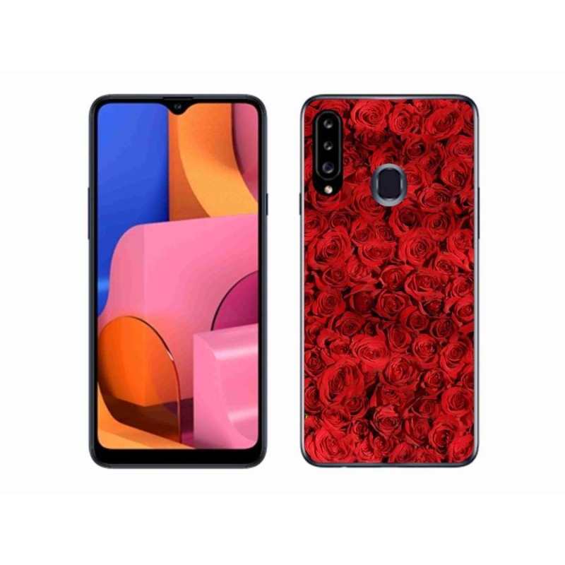 Gelový kryt mmCase na mobil Samsung Galaxy A20s - růže