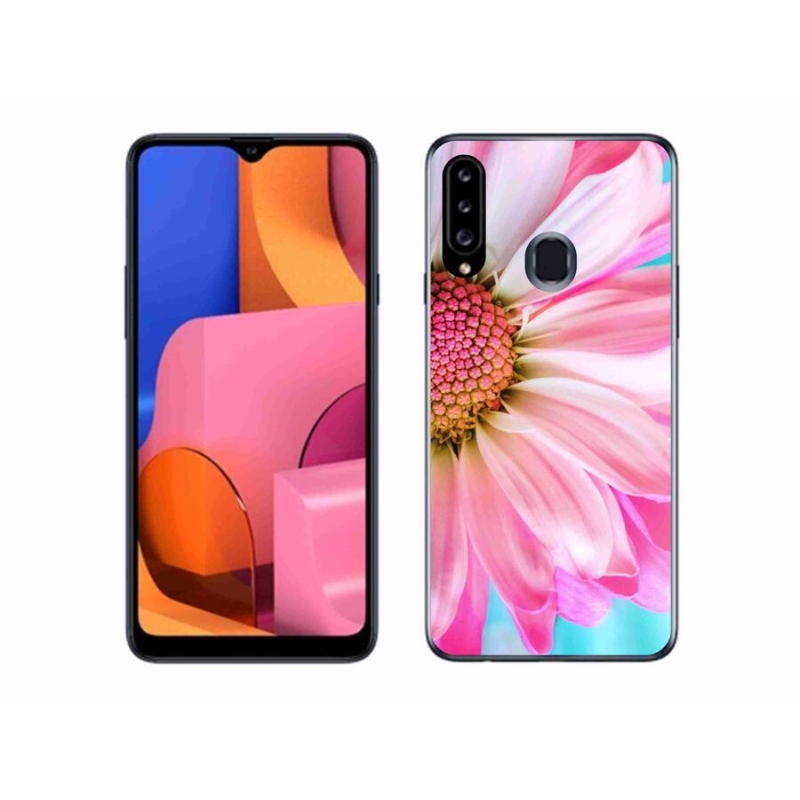 Gelový kryt mmCase na mobil Samsung Galaxy A20s - růžová květina