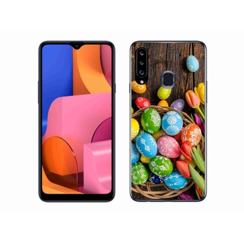 Gelový kryt mmCase na mobil Samsung Galaxy A20s - velikonoční vajíčka