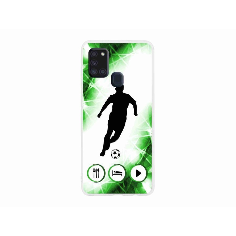 Gelový kryt mmCase na mobil Samsung Galaxy A21s - fotbalista