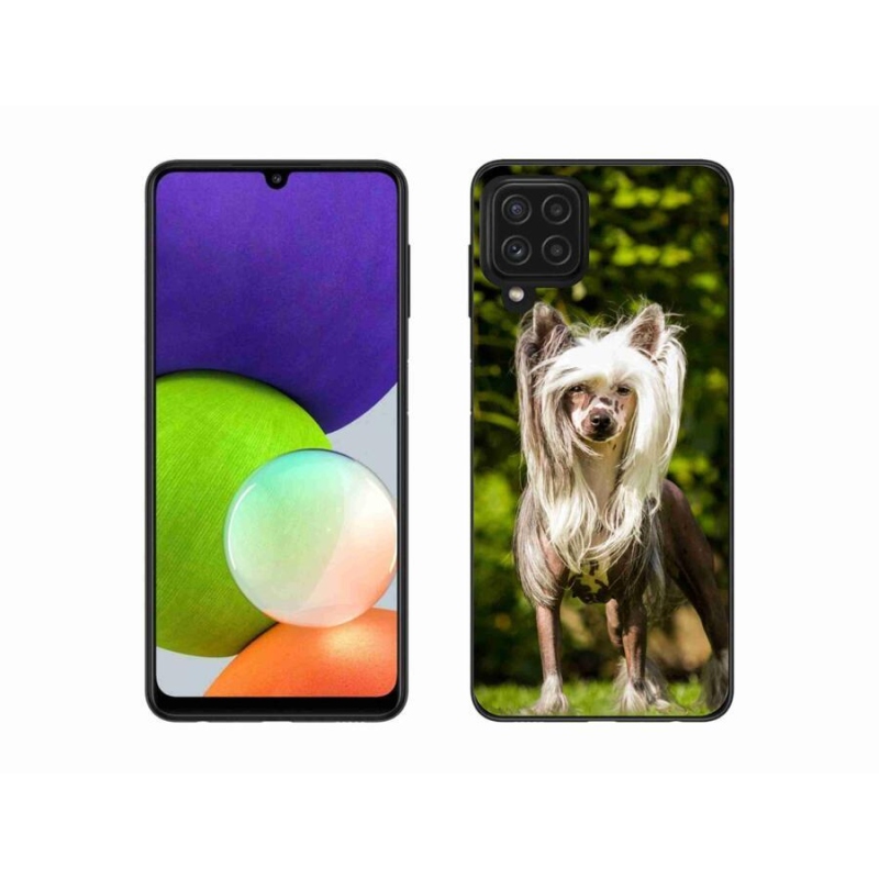 Gelový kryt mmCase na mobil Samsung Galaxy A22 4G - čínský chocholatý pes
