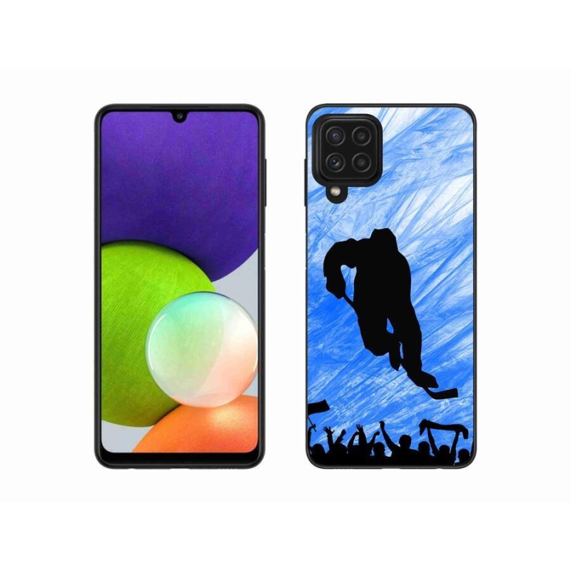 Gelový kryt mmCase na mobil Samsung Galaxy A22 4G - hokejový hráč