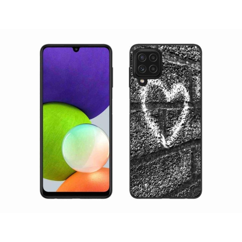 Gelový kryt mmCase na mobil Samsung Galaxy A22 4G - srdce na zdi